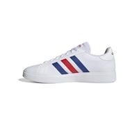 adidas Men's Grand Court Base 2.0 Shoes, Cloud White/Royal Blue/Vivid Red, 8 UK