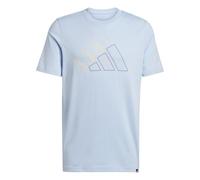adidas Mens Graphic Logo T-Shirt Glow Blue Fill XL