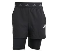adidas Men's Gym+ 2in1 Shorts, Black/Black, XXS