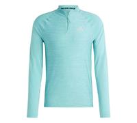 Adidas Mens Gym+ Quarter Zip Training Pullover - Light Blue - Light Blue - S
