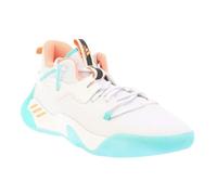 Adidas Mens Harden Stepback 3 Basketball Shoes - White/Blue/Orange - White/Blue/Orange - 14.5 UK