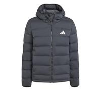 adidas Men's Helionic Climawarm Stretch Hooded Down Coat, black, L