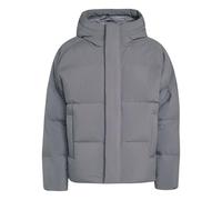 adidas Men's Helionic Down Puffer Hooded Coat, grey five, M