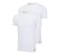 adidas Men's Herren Unterwäsche Crew Neck Shirt (2pk) -Active Flex Cotton Undershirt, White_4am016, S