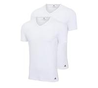 adidas Men's Herren Unterwäsche V Neck Shirt (2pk) -Active Flex Cotton Undershirt, White_4am017, XL