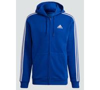 adidas Mens Hoodie M Royal Blue 3 Stripes Essential Fleece Pullover Pouch H12181