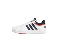 adidas Men's Hoops 3.0 Low Classic Vintage Shoes, Cloud White/Legend Ink/Vivid Red, 10 UK