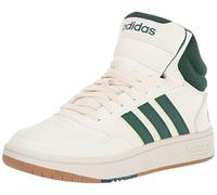 adidas Men's Hoops 3.0 Mid Basketball Shoe, White/Collegiate Green/Gum, 10 UK