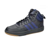 adidas Men's Hoops 3.0 Mid Lifestyle Basketball Classic Fur Lining Winterized Shoes, Carbon/Dark Blue, 11 UK