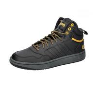 adidas Men's Hoops 3.0 Mid Lifestyle Basketball Classic Fur Lining Winterized Shoes, core Black/core Black/preloved Yellow, 10.5 UK