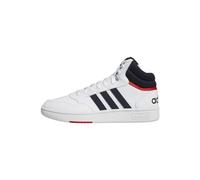 adidas Men's Hoops 3.0 Mid Lifestyle Basketball Classic Vintage Shoes, Cloud White / Legend Ink / Vivid Red, 10.5 UK