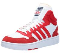 adidas Men's Hoops 3.0 Mid Sneaker, White/Better Scarlet/Better Scarlet, 12.5 UK