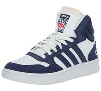 adidas Men's Hoops 3.0 Mid Sneaker, White/Dark Blue/Dark Blue, 9 UK