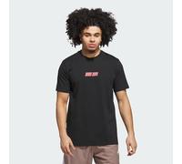 adidas Men's Hoops Graphic Tee, Black/Lucid red, M