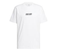 adidas Men's Hoops Graphic Tee, White/Black, M