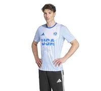 adidas Mens Host Nation Jersey, White/Glory Blue/USA, XL