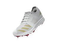 adidas Mens Howzat 2025 Cricket Spikes Shoes Boots Trainers Gold Met - White & Gold - Size UK 13