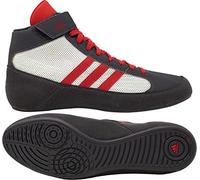 adidas Men's HVC Adult Wrestling Shoes, Grey/White/Red, 8.5 UK