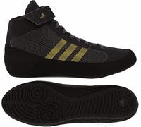 adidas Men's HVC Wrestling Shoes, Black/Charcoal/Metallic Gold, 9