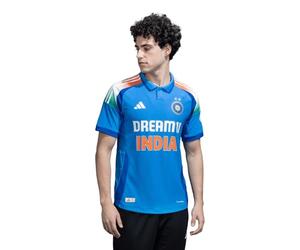 adidas Mens India Cricket One Day International Shirt Adults Blue M