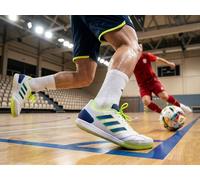 adidas Mens Indoor Football Boots, White Leather Top Sala Competition (IF6906)