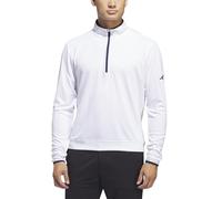 adidas Men's Lightweight Half-Zip Top Sweatshirt, white, L