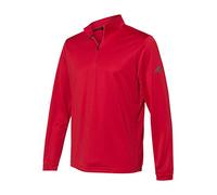 adidas Mens Lightweight Quarter-Zip Pullover (A401) -Power RED -XL