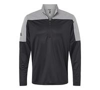 adidas Mens Lightweight Quarter-Zip Pullover, Grey, L