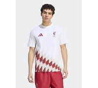 adidas Mens Liverpool FC St Graphic T-Shirt, White/Active-Maroon, Size M, Men White/Active-Maroon