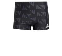 adidas Men's Logo Graphic Swim Boxers, Black/Carbon, 32