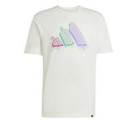 adidas Men's Lounge ICE Graphic T-Shirt, Off White, L