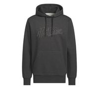 adidas Men's Lux Color Heather Graphic Hoodie Sweatshirt, black melange, L