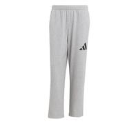 adidas Men's Essentials Wide Leg Three BAR Pant, Medium Grey Heather/Black, L
