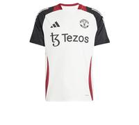 adidas Mens Manchester United Training Shirt 2024 2025 Off White/Black XL