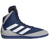 adidas Men's Mat Wizard 5 Wrestling Shoe, Navy/Grey/White, 7 UK