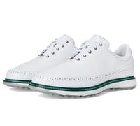 adidas Men's MC80 Spikeless Golf Shoe, Footwear White/Silver Metalic/Collegiate Green, 12.5