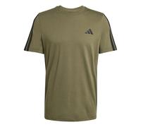 adidas Men's Men 3-Stripes T-Shirt, Olive strata, XS