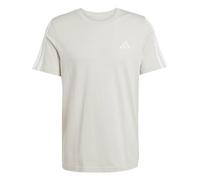 adidas Mens 3 Stripe T-Shirt Crew Neck Tee Top Short Sleeve Cotton Tonal