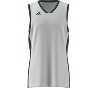 adidas Men's Mens Pulse Speed Bball Jersey, White/Team Dark Green, XXL