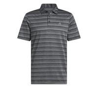adidas Men's Mens Two Color Stripe Polo Shirt, Black/Grey Four, S