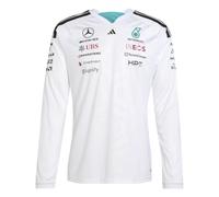 adidas Men's Mercedes - AMG Petronas Formula 1 Team Driver Jersey Longsleeve, White, S