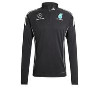 adidas Men's MERCEDES - AMG PETRONAS FORMULA ONE TEAM MECHANICS TOP MEN, Black/Reflective Silver, L