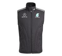 adidas Men's MERCEDES - AMG PETRONAS FORMULA ONE TEAM MECHANICS VEST MEN, Black/Reflective Silver, L