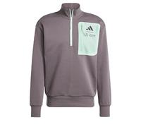 adidas Men's MERCEDES - AMG PETRONAS FORMULA ONE TEAM PREMIUM WOVEN FLEECE TOP MEN, grey strata/frozen green, XXL