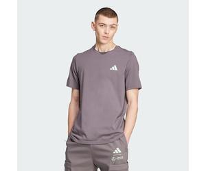 adidas Men's Mercedes - AMG Petronas Formula ONE Team Premium Woven Graphic TEE Men, Grey strata/Frozen Green, S