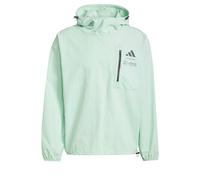 adidas Men's MERCEDES - AMG PETRONAS FORMULA ONE TEAM PREMIUM WOVEN WIND BREAKER MEN, frozen green/grey strata, L