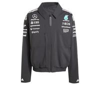 adidas Men's MERCEDES - AMG PETRONAS FORMULA ONE TEAM TEAM JACKET MEN, Black/White, XXL