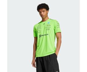 adidas Men's Mercedes - AMG Petronas Formula ONE Team Team Set UP TEE Men, Solar Green/Black, L