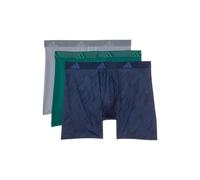 adidas Men's Microfiber Boxer Brief, Performance Boxer Briefs Underwear Pack for Men, Ghost Legend Ink-tech Indigo/Collegiate Green/Grey/M, M