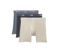 adidas Men's Microfiber Boxer Brief, Performance Boxer Briefs Underwear Pack for Men, Wonder Beige/Carbon Grey/Onix Grey/M, L
